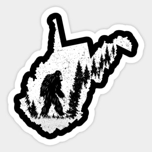 Bigfoot West Virginia State Sticker